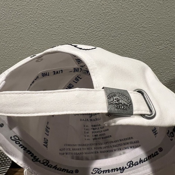 TOMMY BAHAMA “Tip Your Cap” Embroidered Marlin Hat Mens White Adjustable NWT - Picture 7 of 8